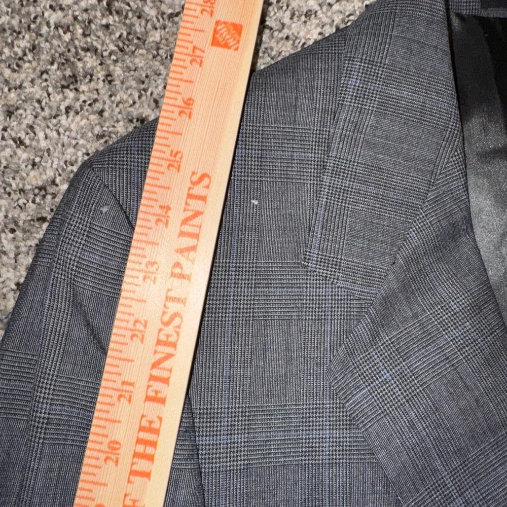 Vintage Balmain Grey Glen Plaid Blazer Jacket 42R Mens Sport Coat *PLEASE READ*